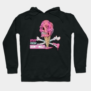 Don't Melt Dripping Ice Cream Skull Hoodie